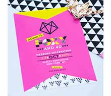 Foxy and 40 Birthday Party Printable Invitation